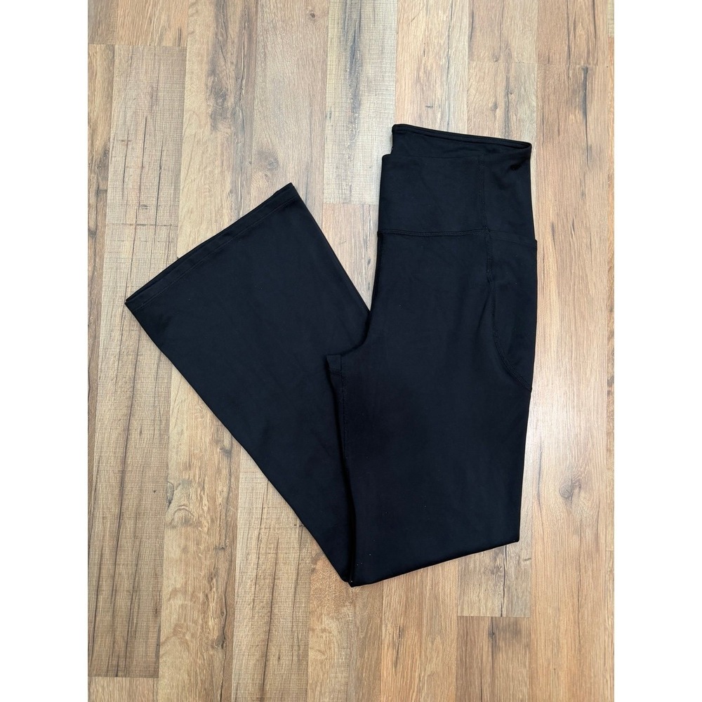 Freely Black Flare Leggings XL High Rise Yoga Pants Stretch Pockets